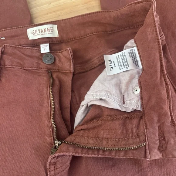 Shyanne Extreme Flare Tulip Western Bohemian High Rise Rust Denim - Picture 7 of 7